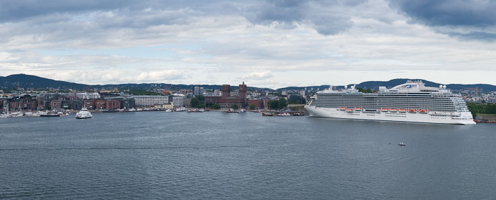 Panorama av Oslo ved avreise