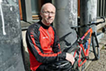 Biker with cycle