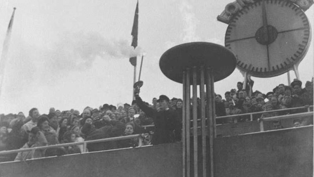 Tenning av den olympiske ilden i Oslo i 1952