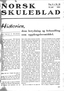 FAKSIMILE, Norsk Skuleblad (EldaL)