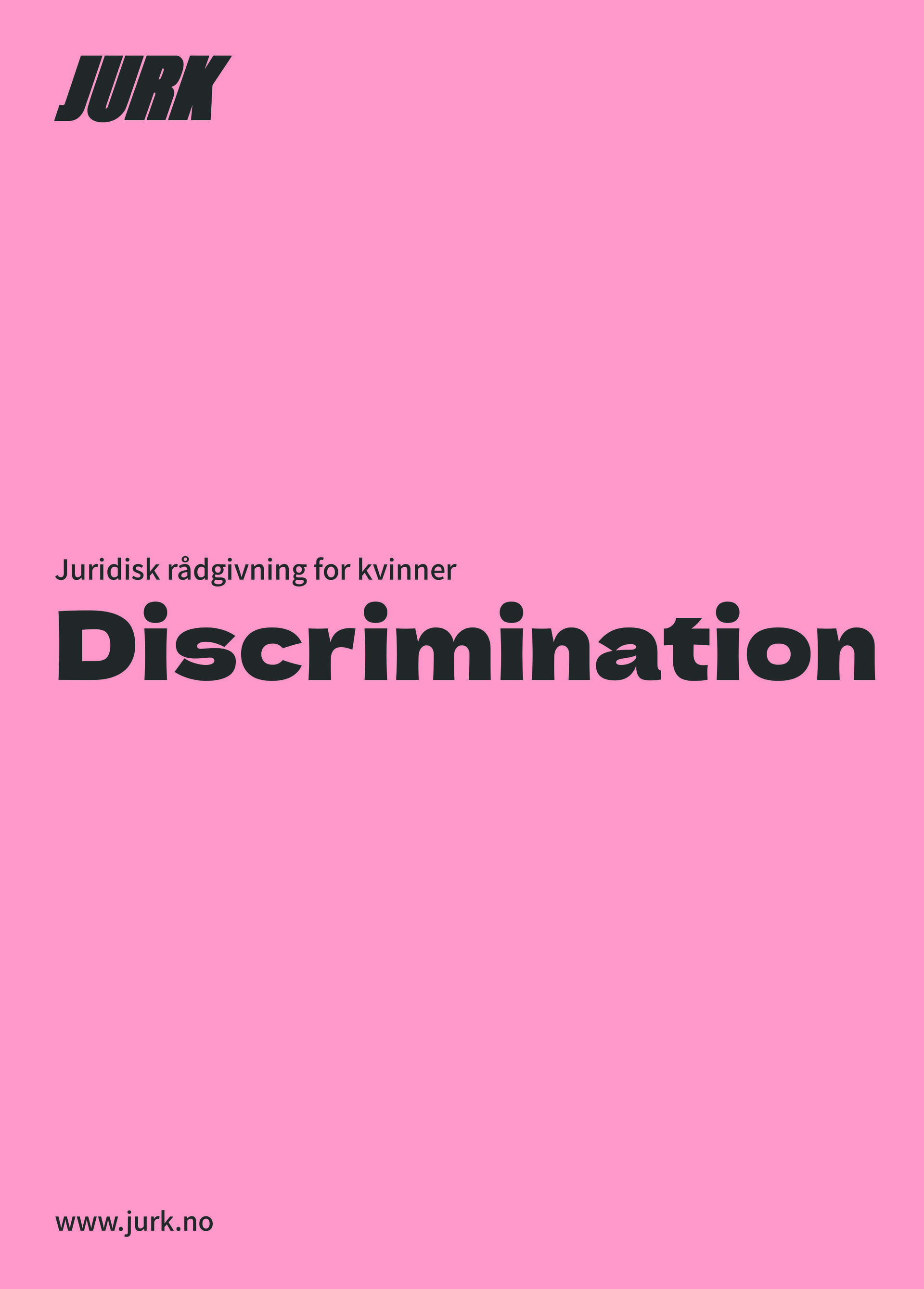 Brochure cover: Discrimination