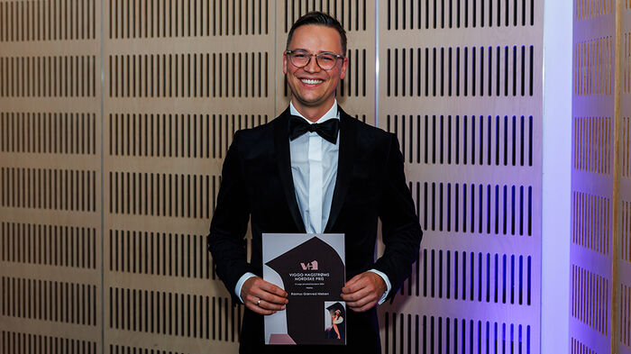 Bilde av prisvinner lektro dr.jur Rasmus Grønved Nielsen Foto: Helene Hallager